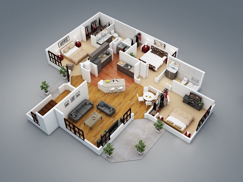 plan maison neuve 3d