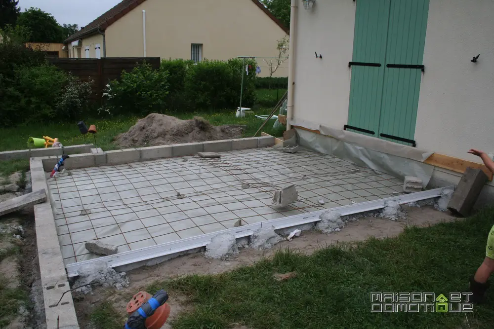 terrasse beton fondation ou pas