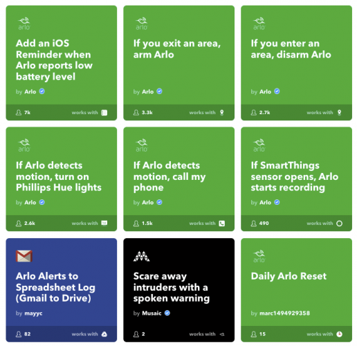 arlo ifttt