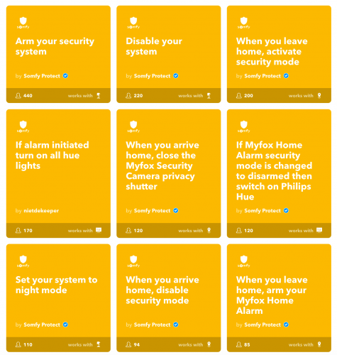 ifttt somfy protect