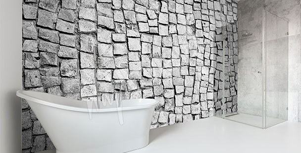 papier peint pour sallle de bains pierre d357