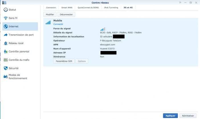 secours 3g synology 2