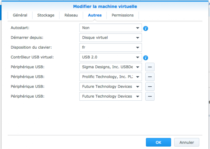 jeedom synology virtual machine 45