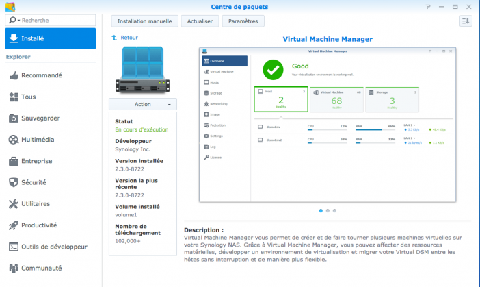 jeedom synology virtual machine 48