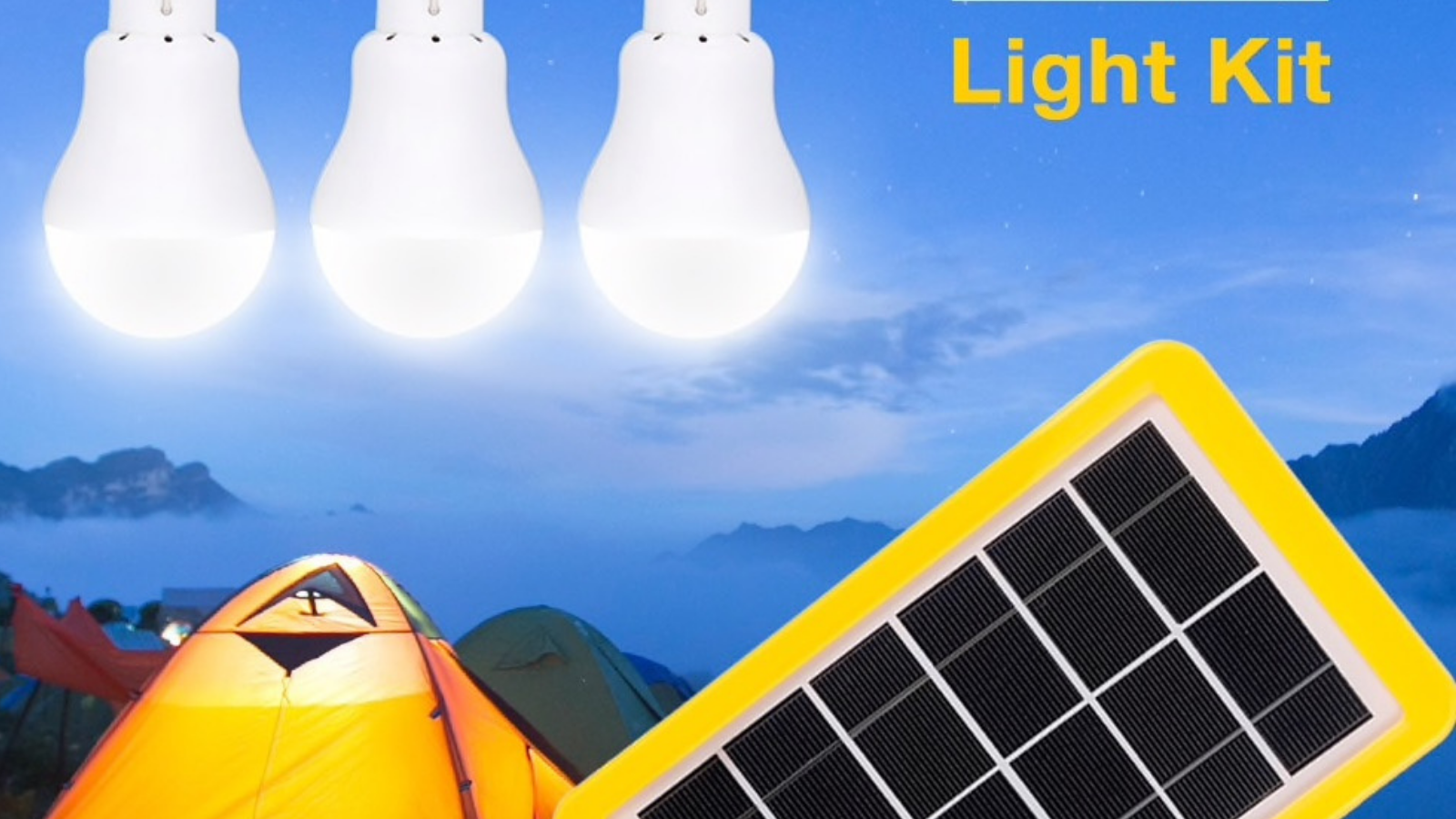 Lampe d'Énergie Solaire Chargée A Mené l'Ampoule de Secours Alimentée par  Panneau Solaire Jardin Extérieur Tente de Camping Lampe de Pêche 