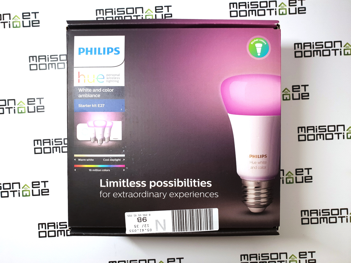 Lumière connectée PHILIPS HUE Pack de 2 Ampoules White E27 Pas Cher 