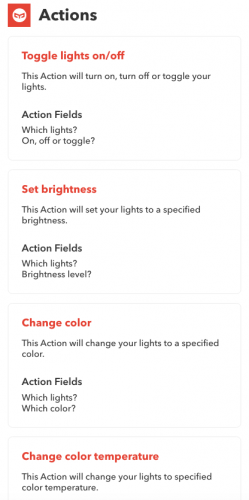 yeelight ifttt