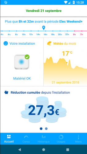 Suivi de consommation électrique grâce à Engie Smart Energie.