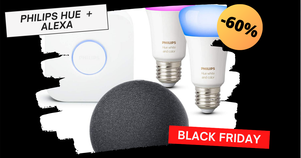 Black Friday 2022 : ce kit avec Echo Dot 5 et ampoule connectée Philips Hue  est à moitié prix ! 