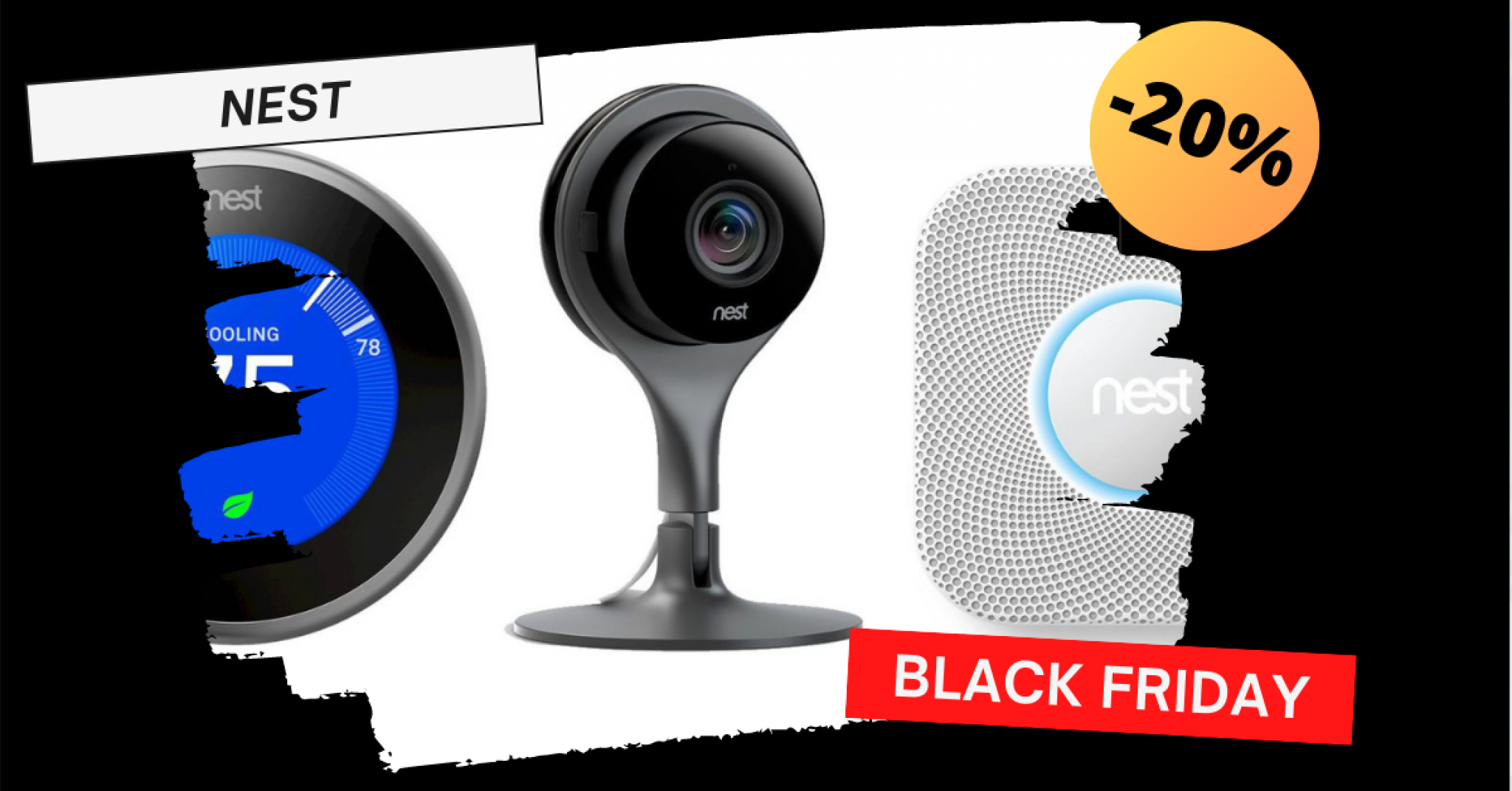 20 sur Nest Thermostats Connectés, Caméras, Détecteur incendie 