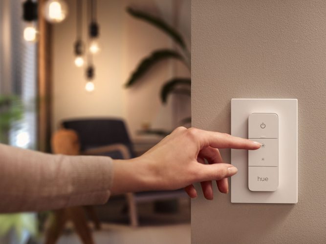 new philips hue dimmer switch lifestyle shot 1