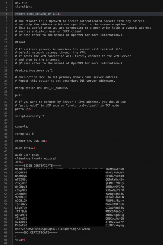 fichier config openvpn