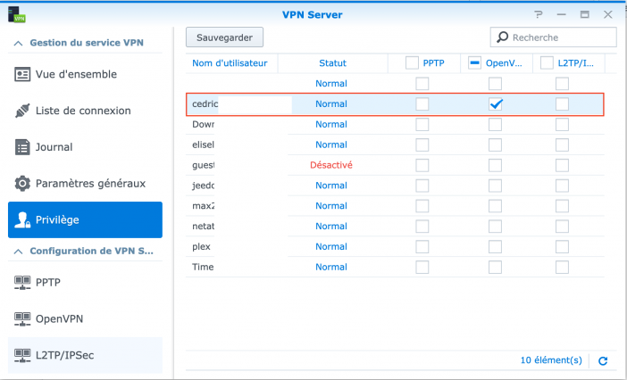 privilege openvpn