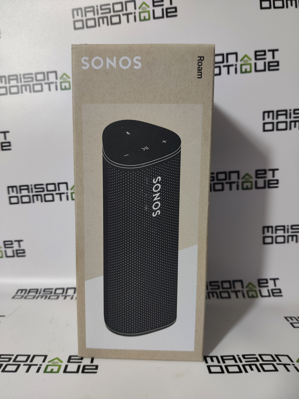 Boîte à musique sans fil avec batterie pour streaming de musique Google Assistant et AirPlay 2 Sonos Roam WLAN & Bluetooth Speaker Noir Enceinte étanche avec commande vocale Alexa 