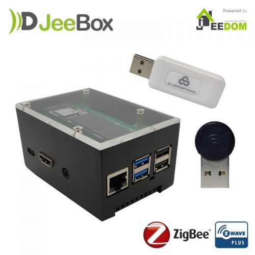 jeebox power z wave zigbee pack box domotique avec jeedom dongle z wave sa413 dongle zigbee popp 701554