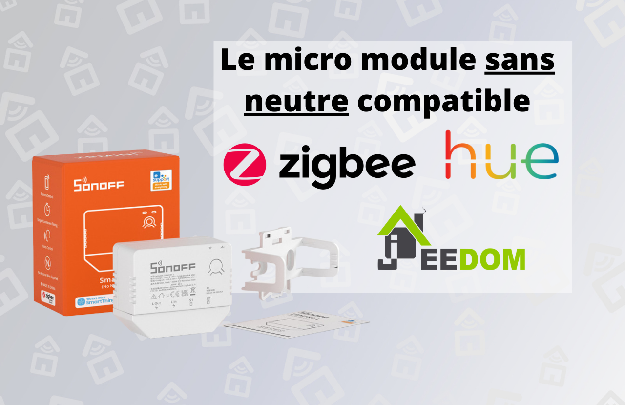 Module encastrable variateur de lumière ZigBee à cablage 2 ou 3 fils (avec  ou sans neutre) et mesure de consommation 