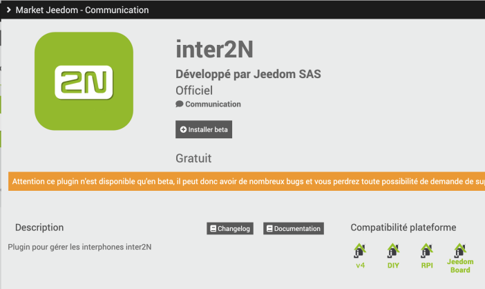 plugin jeedom 2n