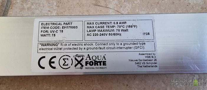 test aqua forte power uvc 5