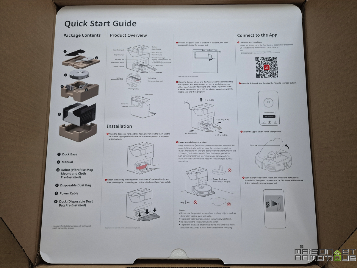 Roborock S7 Pro Ultra Robot aspirateur Blanc station vidage