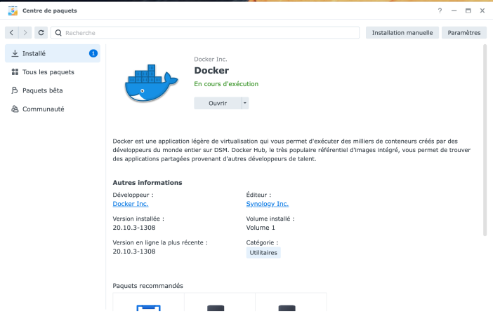 Installer Vaultwarden (=Bitwarden) sur Synology Docker pour gérer ses mots de passe gratuitement ! 1 centre paquets docker