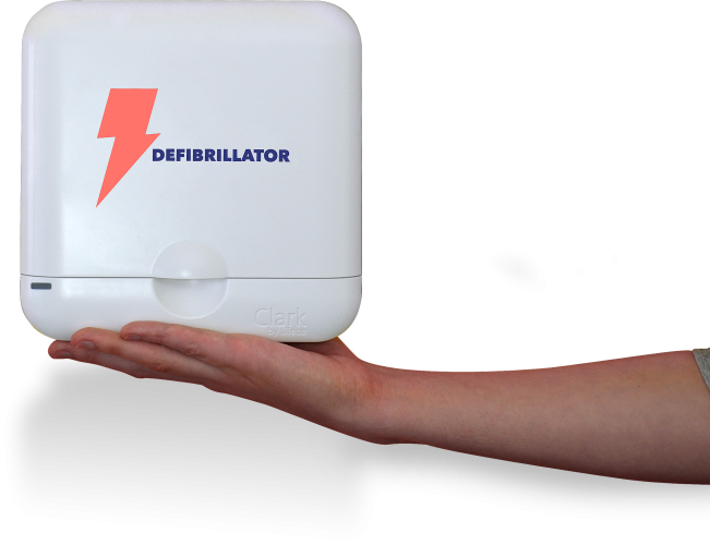 lifeaz defibrillator with hand
