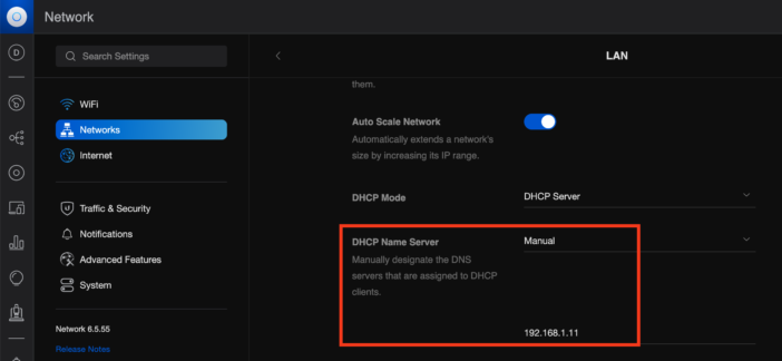 dhcp unifi