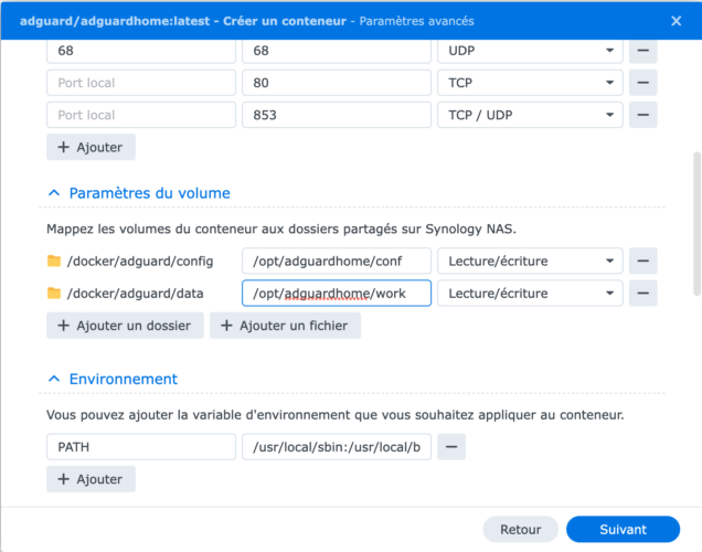 install adguard docker synology 7