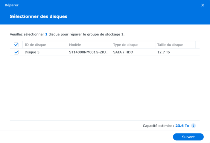 remplacer hdd synology 4