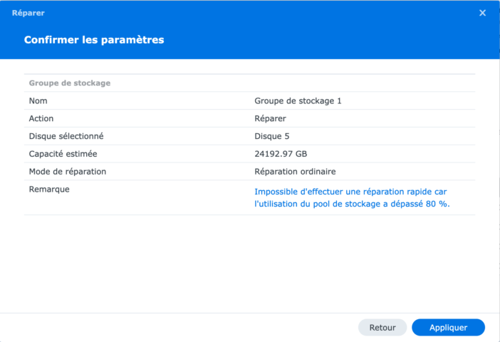 remplacer hdd synology 5