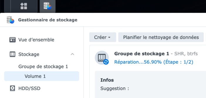 remplacer hdd synology 8