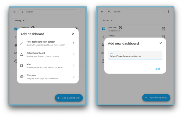 تحديث Home Assistant Core 2024.4: تنظيم جديد للعناصر ولوحات معلومات جديدة وإضافات Matter... 10 dashboard webpage