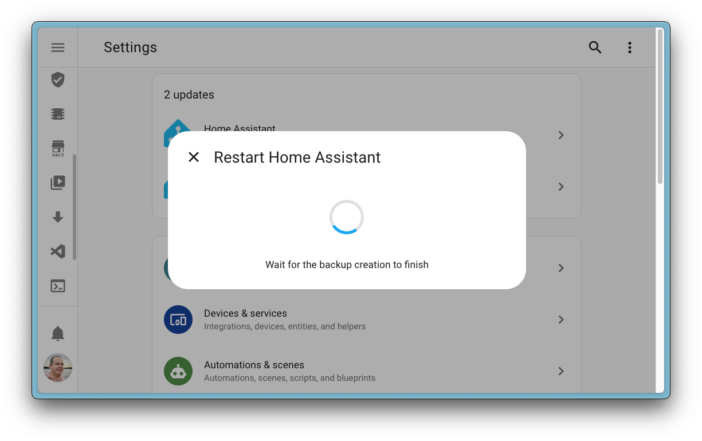 Home Assistant 2025.5 : النسخ الاحتياطية حسب الطلب، أصوات مخصصة و Z-Wave من الجيل الجديد 3 backups prevents restart when in progress