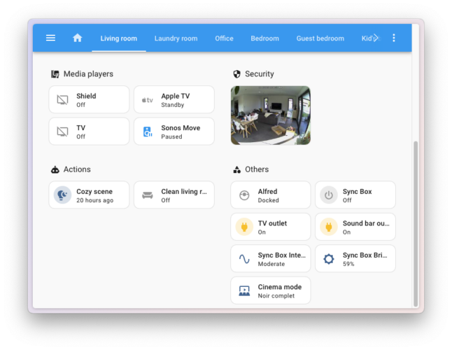 Upgrade Home Assistant 2025.6 : connexion Bluetooth, dashboard optimisé et plus encore 3 areas dashboard