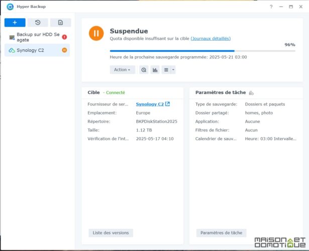 Swiss Backup: comment sauvegarder son Nas Synology facilement et à pas cher ? 14 backup synology swissbackup 014