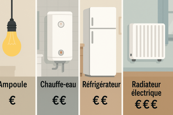 Évolution du prix de l’électricité au 1 août 2025: baisse du kWh, augmentation de l’abonnement, qui en sortira gagnant ? 2 cout des appareils