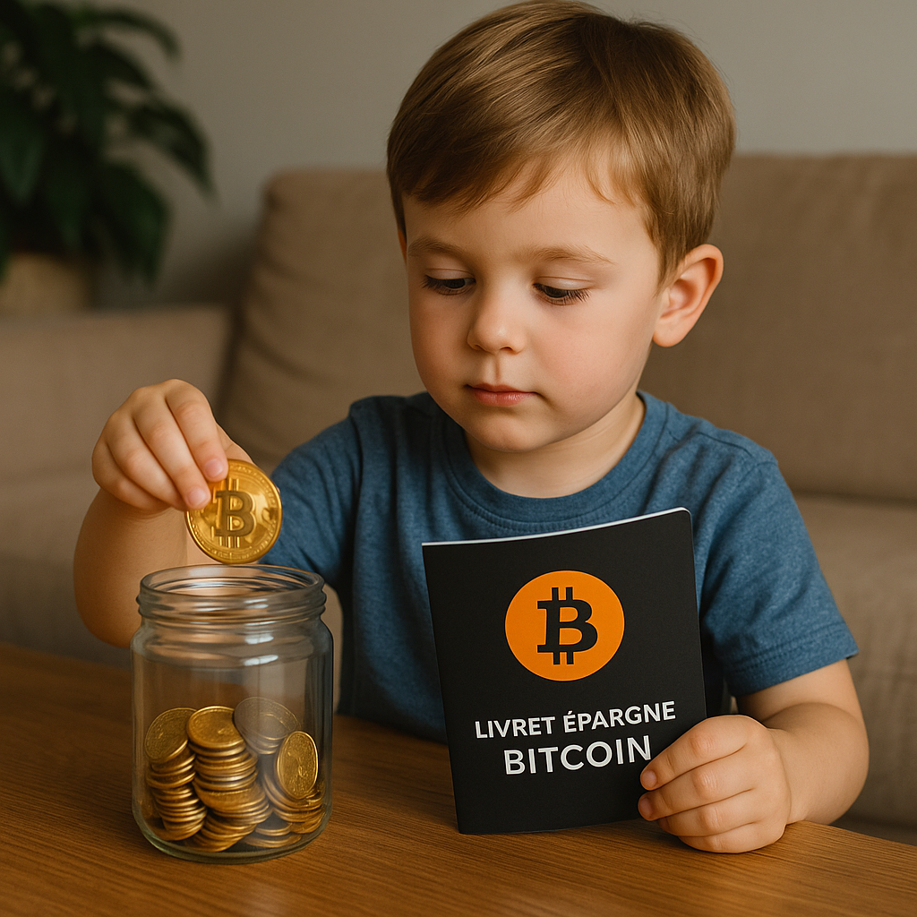 子供のためのビットコイン貯蓄帳を開く：明日の勝利の賭け？ - Maison et Domotique