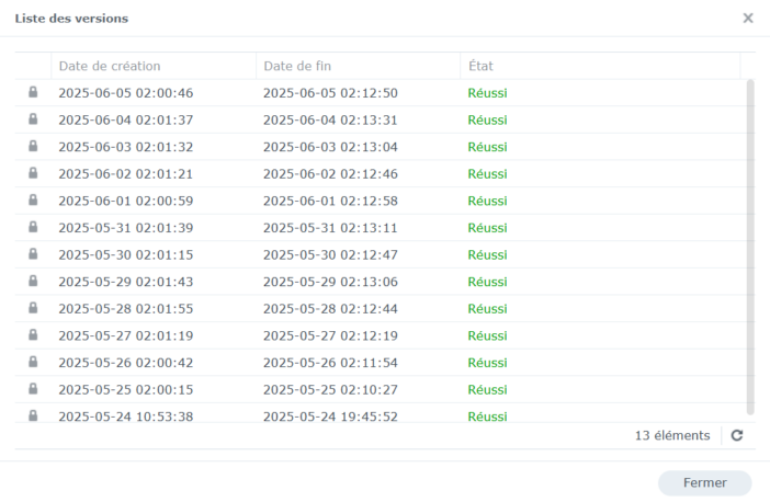 Swiss Backup: comment sauvegarder son Nas Synology facilement et à pas cher ? 27 liste des versions