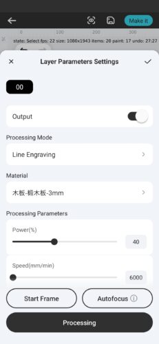 Teste Creality Falcon A1 Pro: finalmente um gravador a laser fácil de acessar! 27 screenshot 20250706 162029 falcon design space