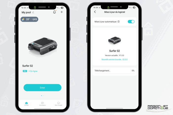 Test Aiper Surfer S2 : Skimmer solaire, entretien zéro prise de tête 12 aiper surfer s2 app 02