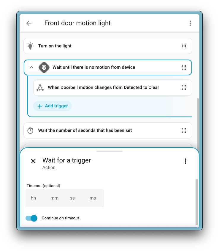 automation bottom sheet
