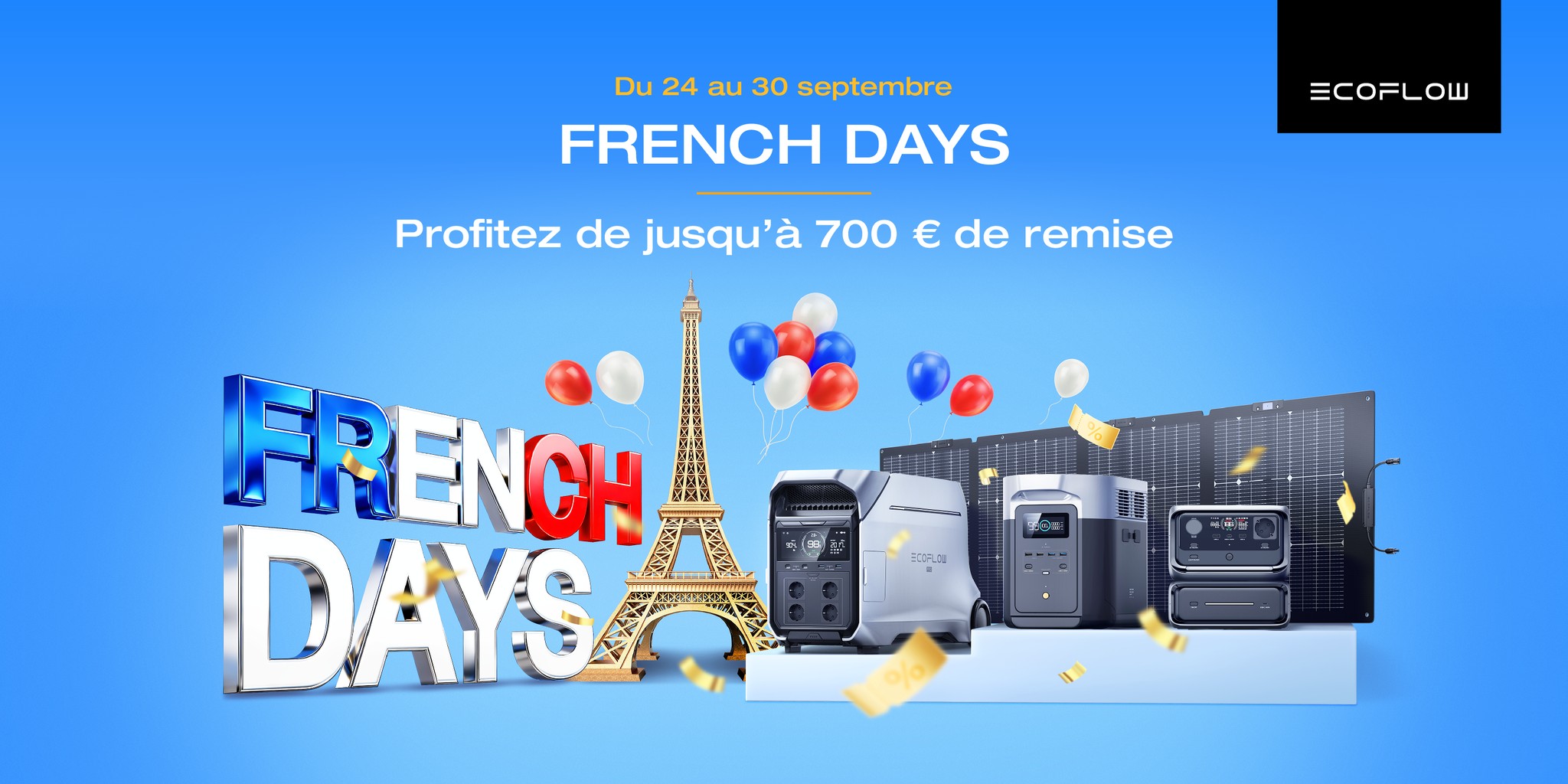 Offres EcoFlow French Days: Du 24 au 30 septembre, profitez de jusqu'à 700 € de remise 15 french days ecoflow