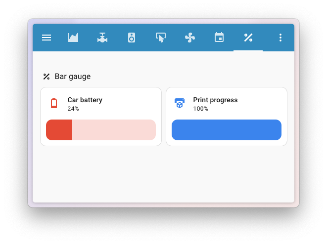 tile features bar gauge