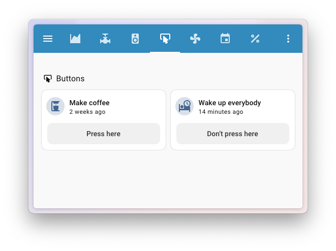 tile features button