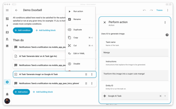 automation editor overflow menu