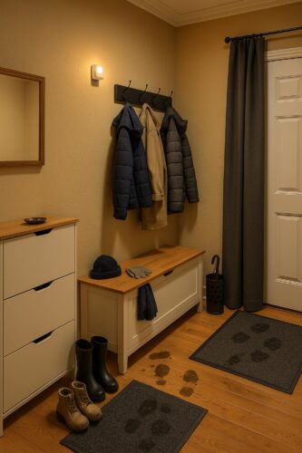 Entrée « anti-froid » : une zone tampon pratique et propre pour l’hiver 2 entreee hiver