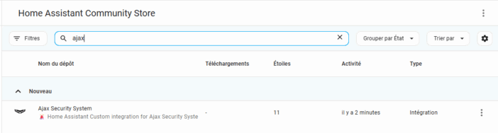 install ajax Home assistant 03