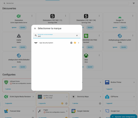 install ajax Home assistant 07