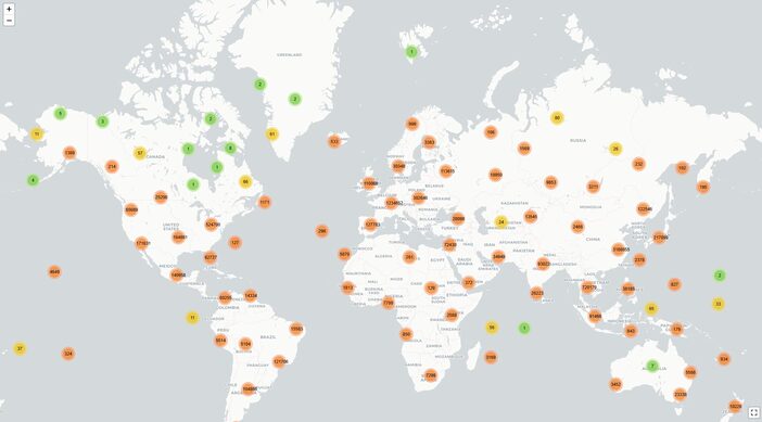 carte mondiale cameras piratees