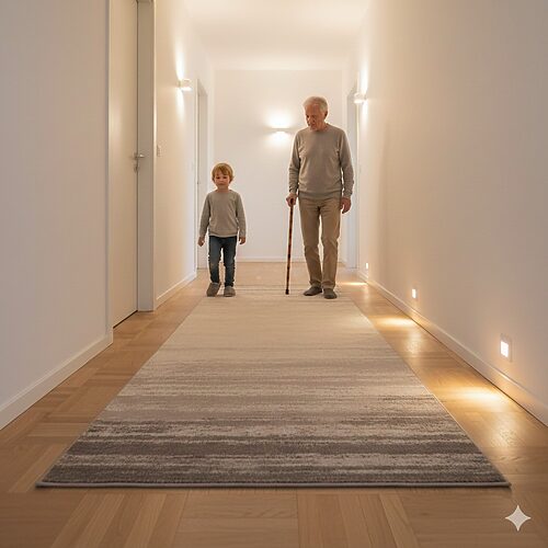 Rendre la maison plus sûre pour enfants et seniors en sécurisant les zones de passage 1 couloir senior