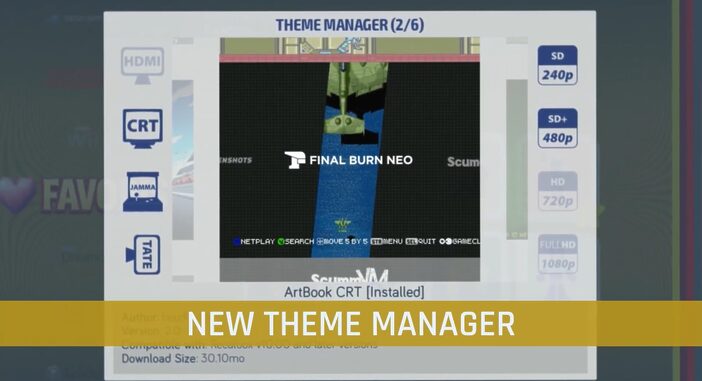 RecalBox 10 : Raspberry Pi 5,Steam Deck,新界面……迄今为止最雄心勃勃的版本 4 theme manager menu